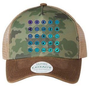 Crypto Currency Logos Coinbase Legacy Tie Dye Trucker Hat