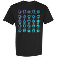 Crypto Currency Logos Coinbase Garment-Dyed Heavyweight T-Shirt