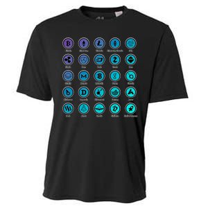 Crypto Currency Logos Coinbase Cooling Performance Crew T-Shirt