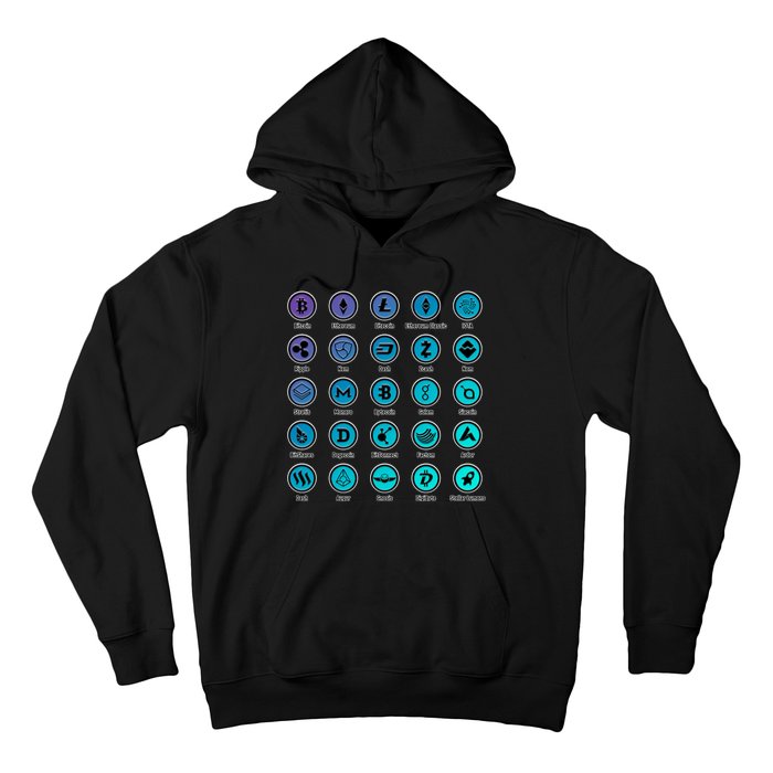 Crypto Currency Logos Coinbase Hoodie