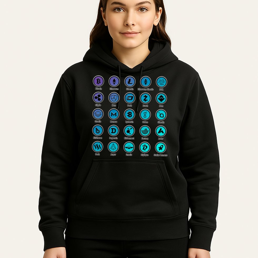 Crypto Currency Logos Coinbase Hoodie