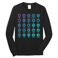 Crypto Currency Logos Coinbase Long Sleeve Shirt