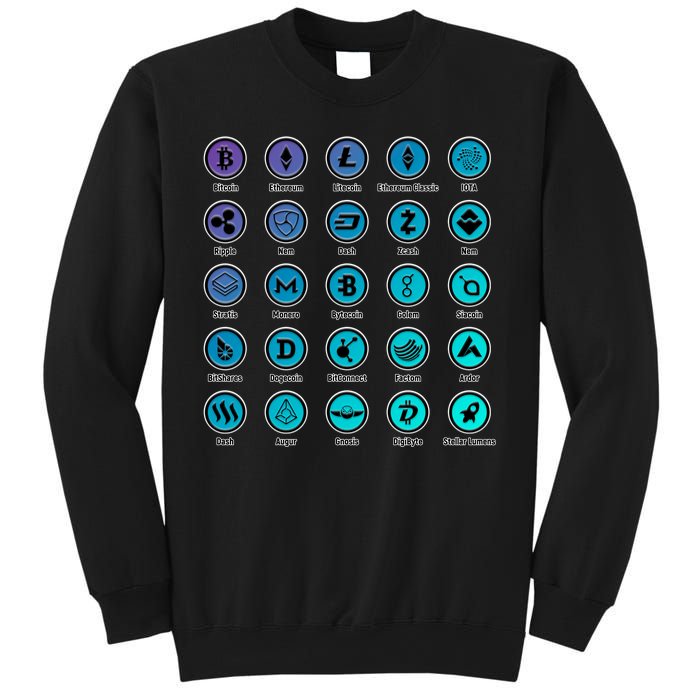 Crypto Currency Logos Coinbase Sweatshirt