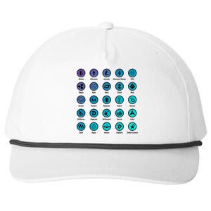 Crypto Currency Logos Coinbase Snapback Five-Panel Rope Hat