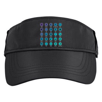 Crypto Currency Logos Coinbase Adult Drive Performance Visor