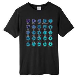 Crypto Currency Logos Coinbase Tall Fusion ChromaSoft Performance T-Shirt