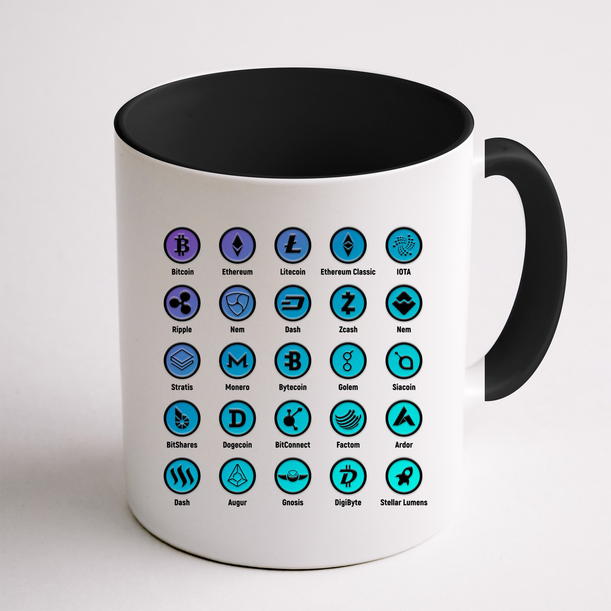Crypto Currency Logos Coinbase Mug