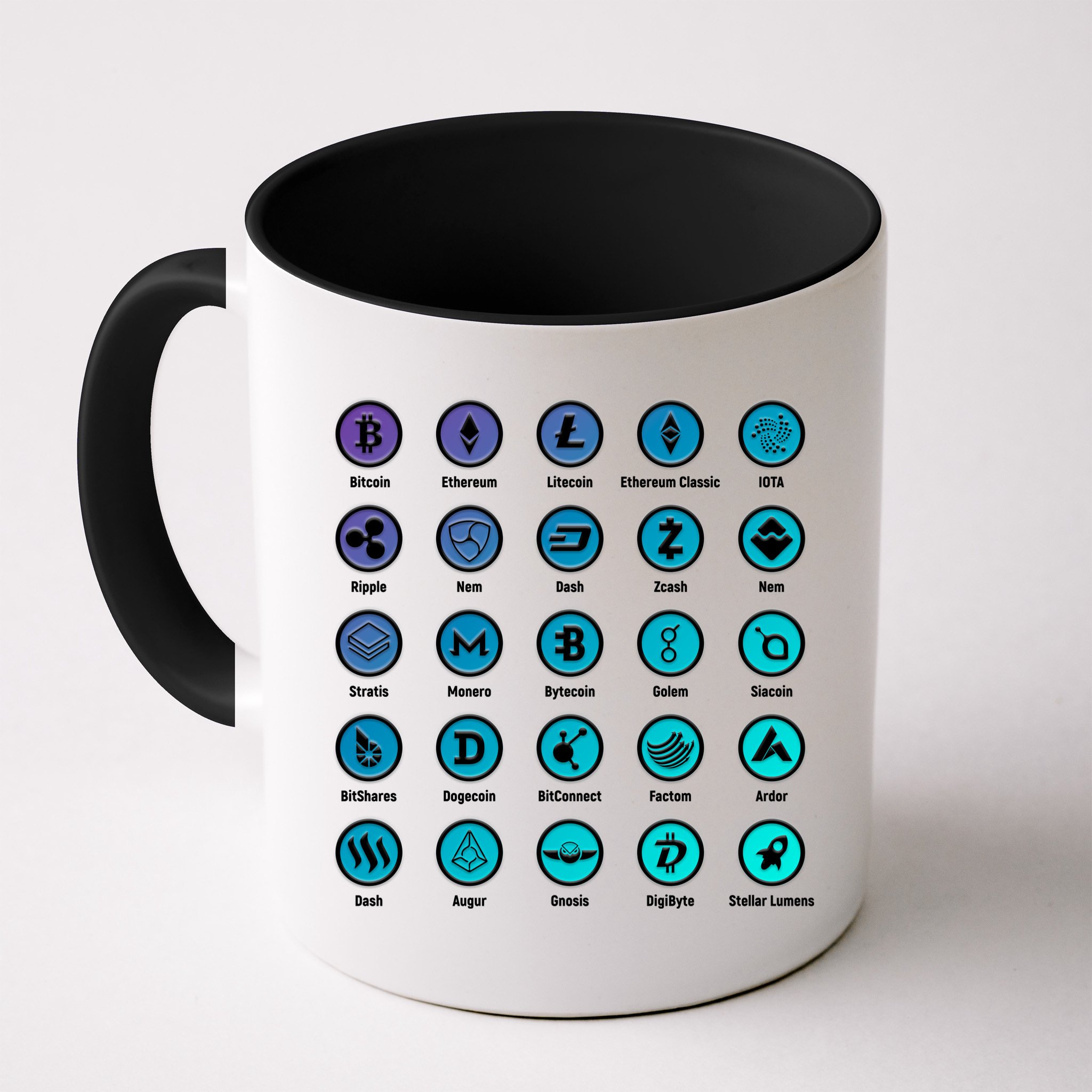 Crypto Currency Logos Coinbase Mug