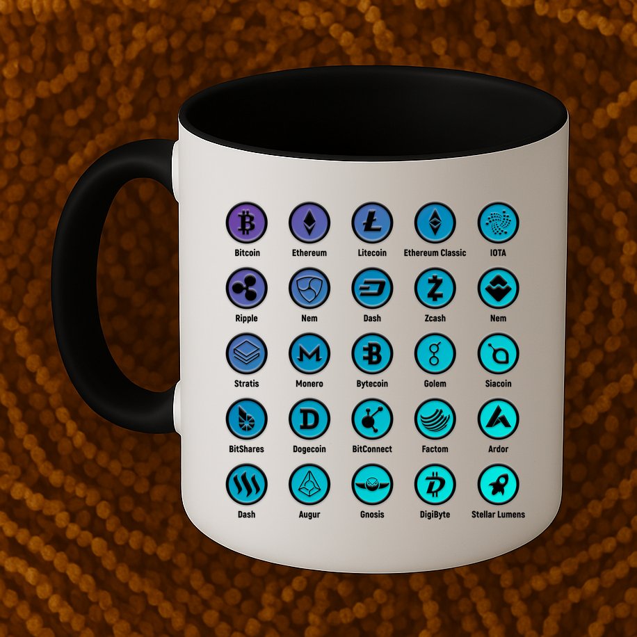 Crypto Currency Logos Coinbase Mug