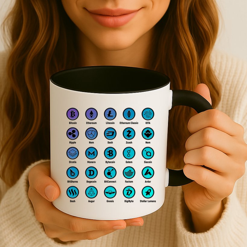 Crypto Currency Logos Coinbase Mug