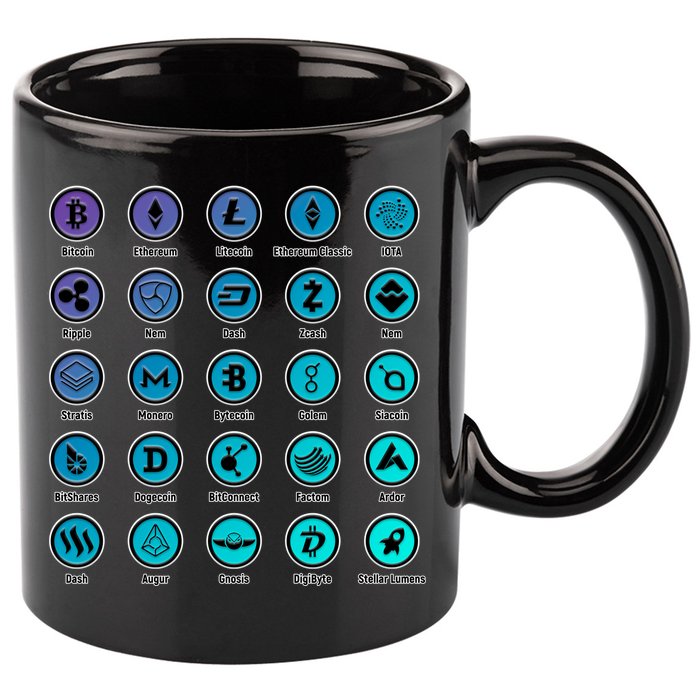 Crypto Currency Logos Coinbase 11oz C Handle Ceramic Mug