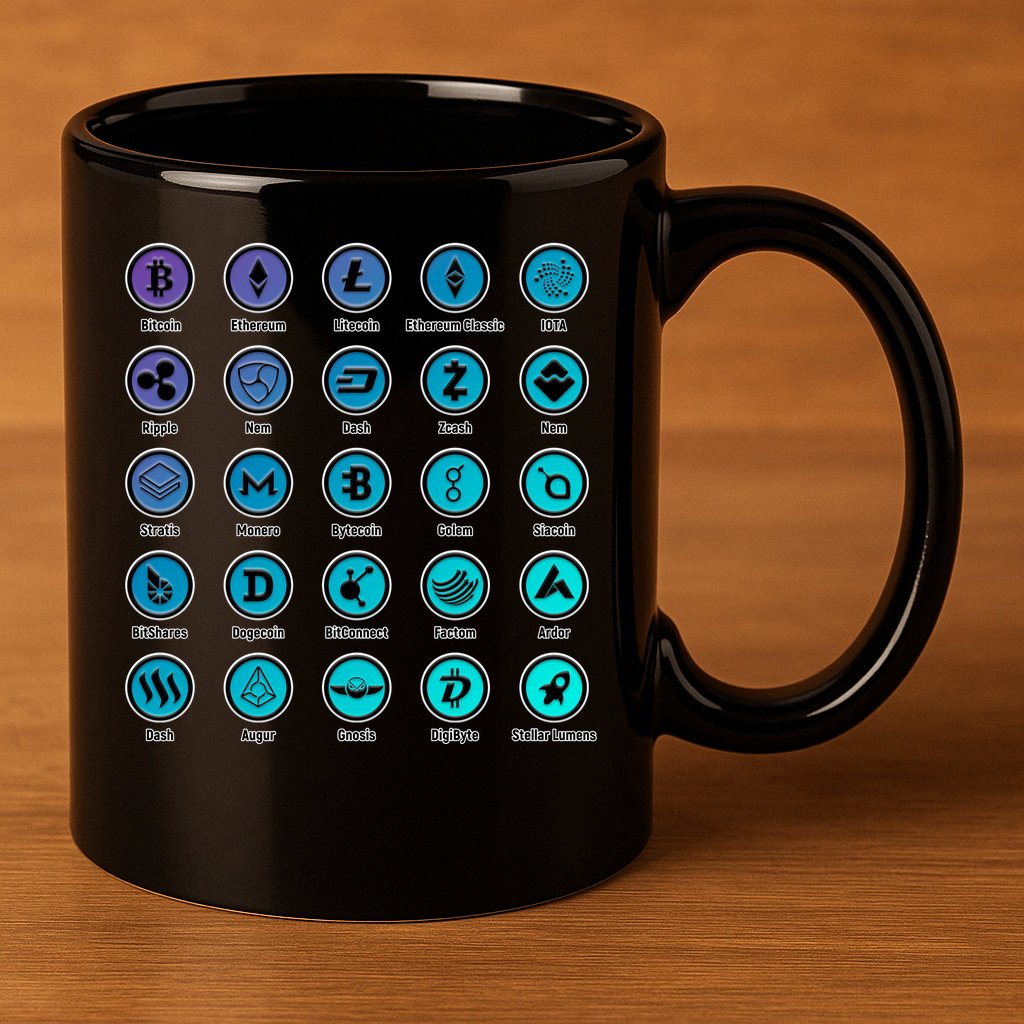 Crypto Currency Logos Coinbase 11oz C Handle Ceramic Mug