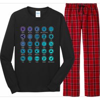 Crypto Currency Logos Coinbase Long Sleeve Pajama Set