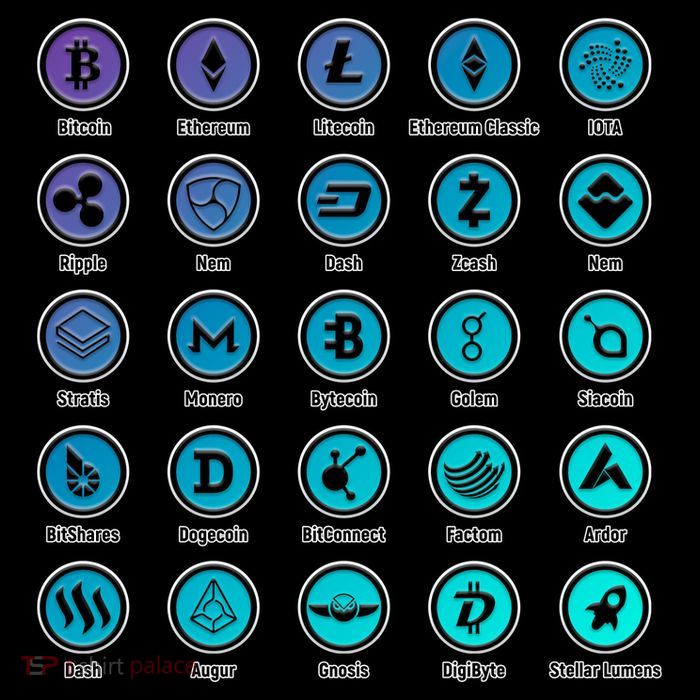 Crypto Currency Logos Coinbase Poster