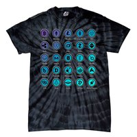 Crypto Currency Logos Coinbase Tie-Dye T-Shirt