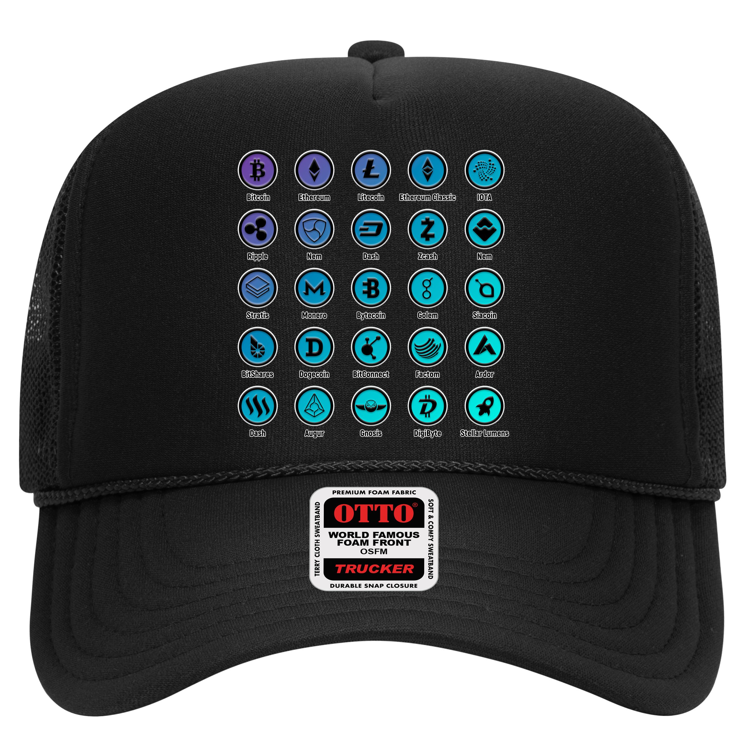 Crypto Currency Logos Coinbase Hat