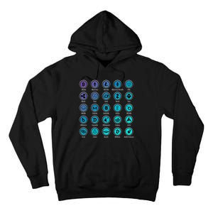 Crypto Currency Logos Coinbase Tall Hoodie