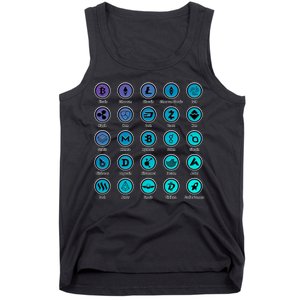 Crypto Currency Logos Coinbase Tank Top