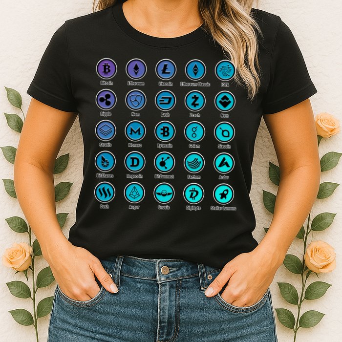 Crypto Currency Logos Coinbase Womens T-Shirt