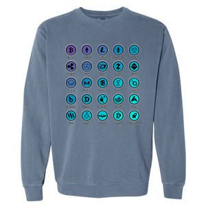 Crypto Currency Logos Coinbase Garment-Dyed Sweatshirt