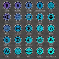 Crypto Currency Logos Coinbase Vector Backpack