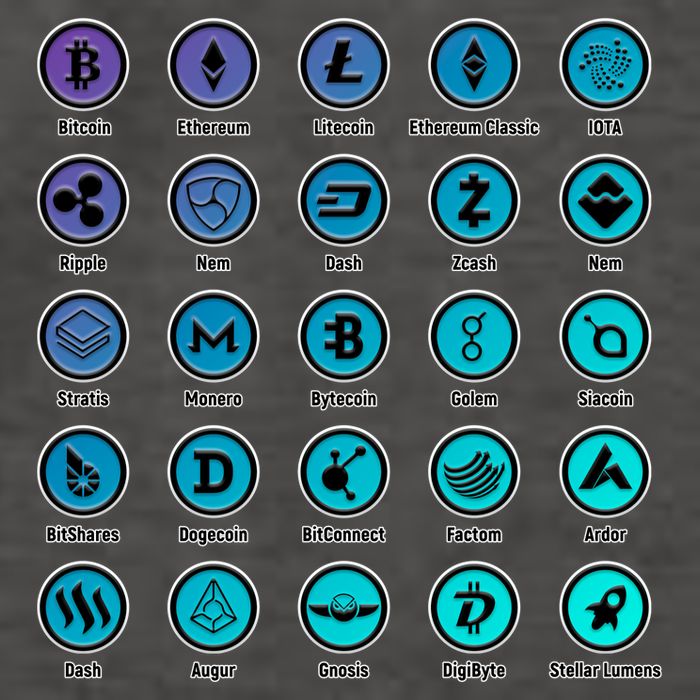 Crypto Currency Logos Coinbase Vector Backpack