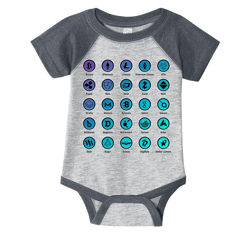 Crypto Currency Logos Coinbase Infant Baby Jersey Bodysuit