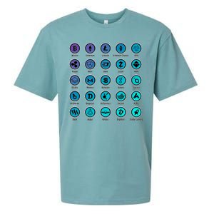 Crypto Currency Logos Coinbase Sueded Cloud Jersey T-Shirt