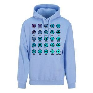 Crypto Currency Logos Coinbase Unisex Surf Hoodie