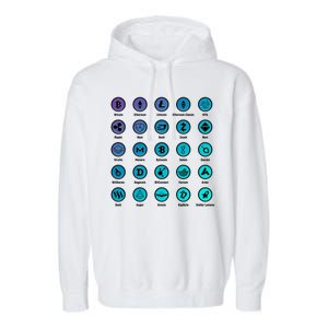 Crypto Currency Logos Coinbase Garment-Dyed Fleece Hoodie