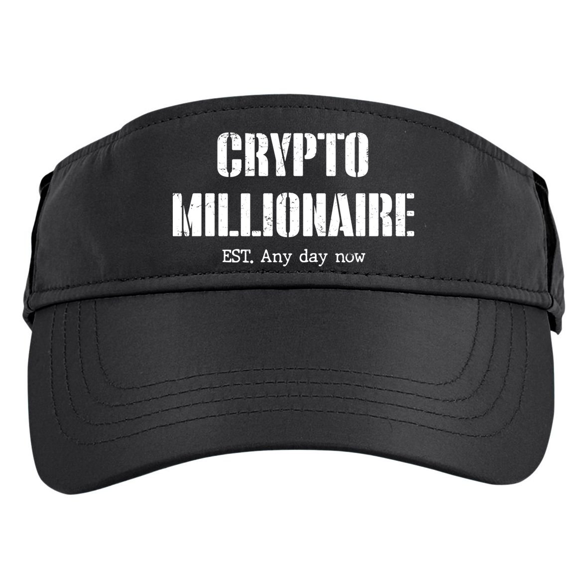 Crypto Millionaire Est. Any Day Now Adult Drive Performance Visor