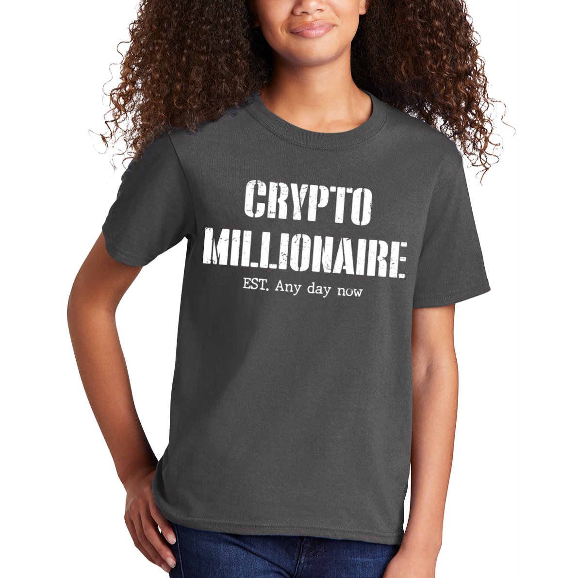 Crypto Millionaire Est. Any Day Now Kids T-Shirt