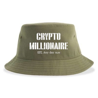 Crypto Millionaire Est. Any Day Now Sustainable Bucket Hat