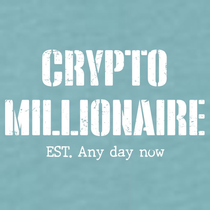 Crypto Millionaire Est. Any Day Now Sueded Cloud Jersey T-Shirt