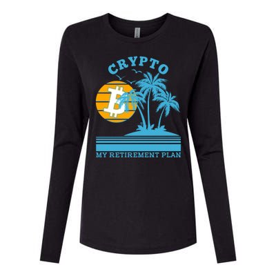 Crypto My Retirement Plan Womens Cotton Relaxed Long Sleeve T-Shirt