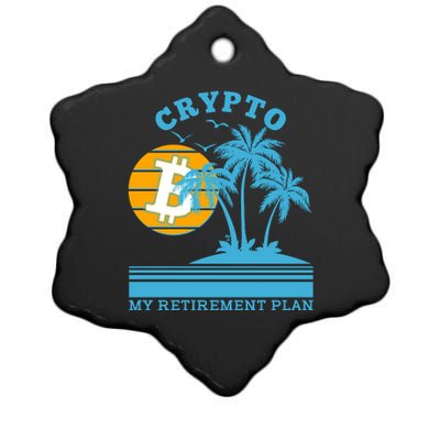 Crypto My Retirement Plan Ceramic Star Ornament