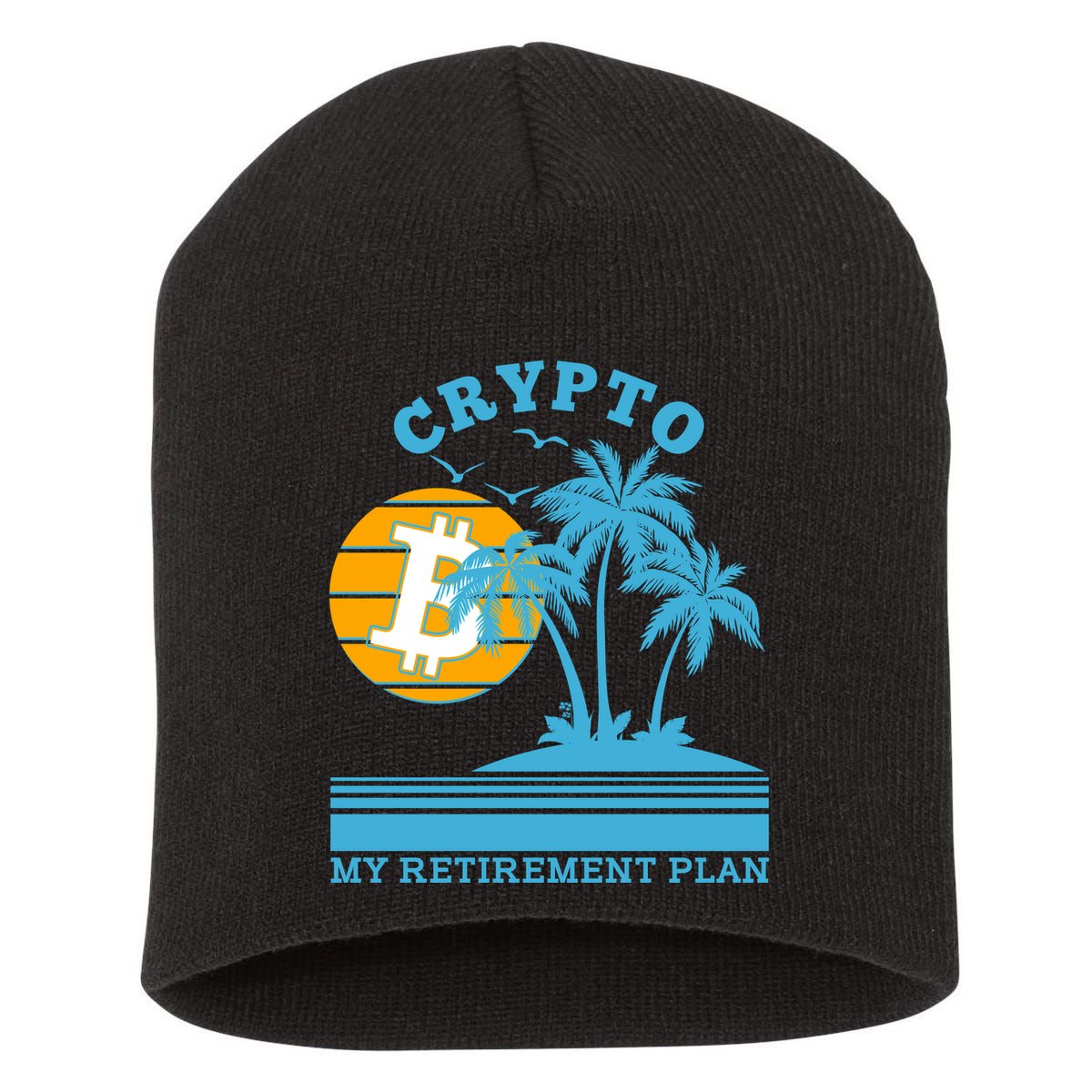 Crypto My Retirement Plan Short Acrylic Beanie