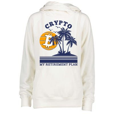 Crypto My Retirement Plan Womens Funnel Neck Pullover Hood