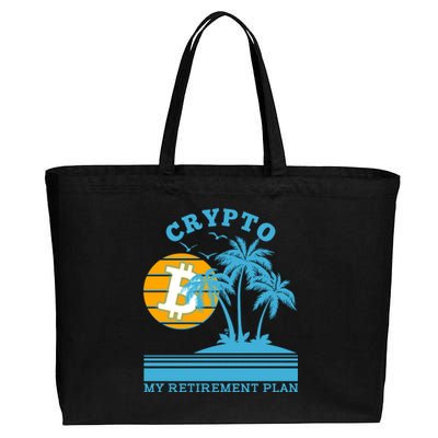 Crypto My Retirement Plan Cotton Canvas Jumbo Tote