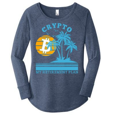 Crypto My Retirement Plan Women's Perfect Tri Tunic Long Sleeve Shirt