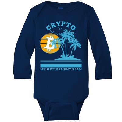 Crypto My Retirement Plan Baby Long Sleeve Bodysuit