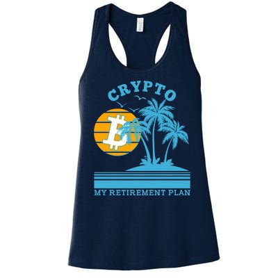 Crypto My Retirement Plan Women's Racerback Tank