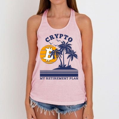 Crypto My Retirement Plan Women's Knotted Racerback Tank