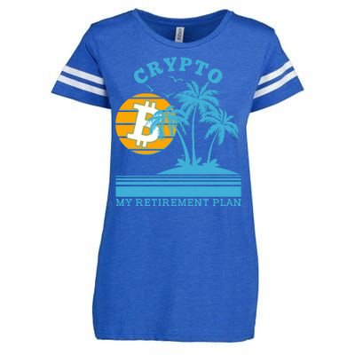 Crypto My Retirement Plan Enza Ladies Jersey Football T-Shirt