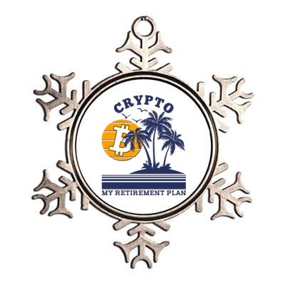 Crypto My Retirement Plan Metallic Star Ornament