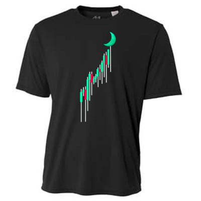 Crypto To The Moon Trading Hodl Stock Chart Cooling Performance Crew T-Shirt