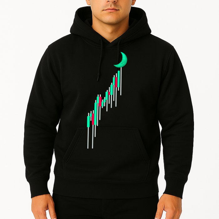 Crypto To The Moon Trading Hodl Stock Chart Hoodie