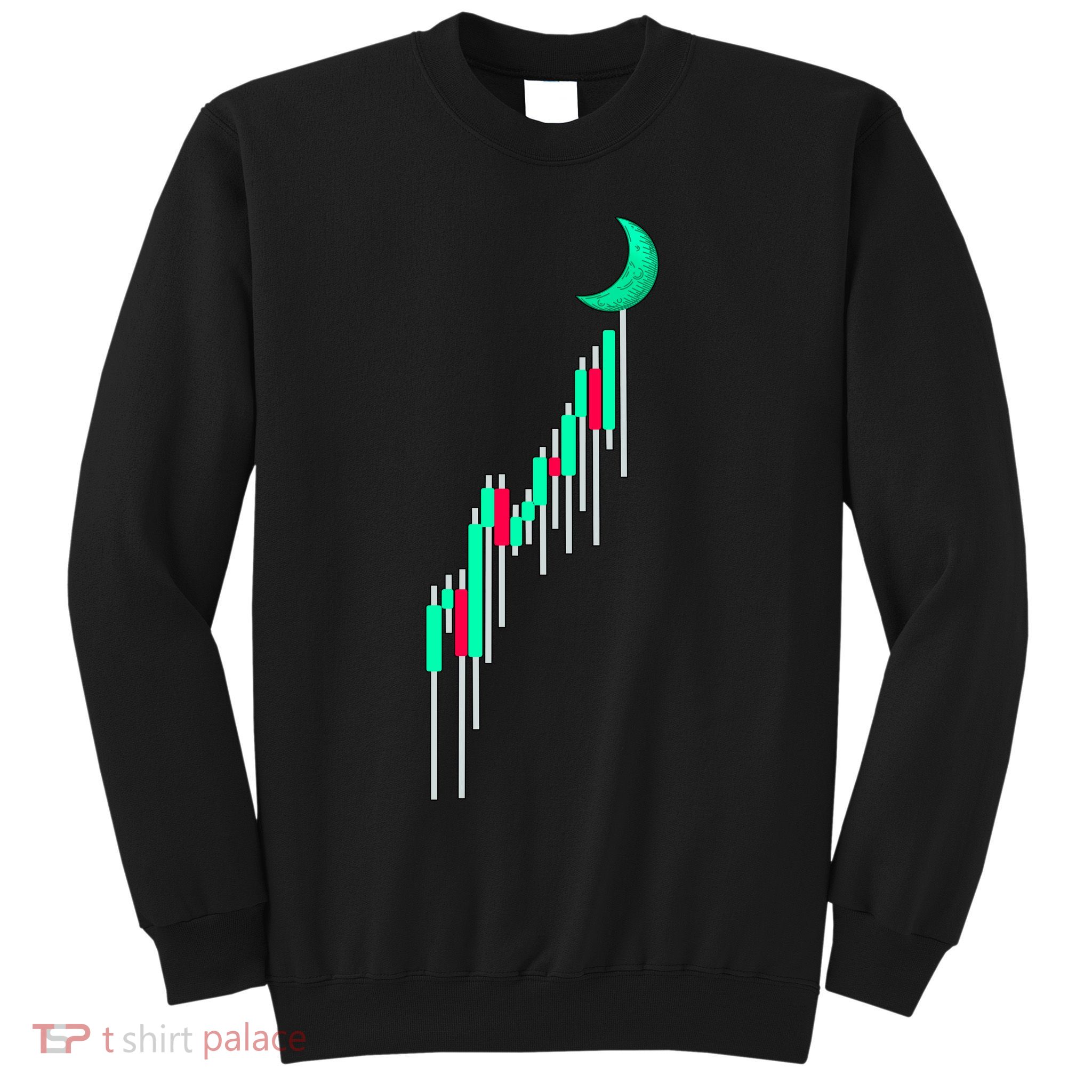 Crypto To The Moon Trading Hodl Stock Chart Sweatshirt