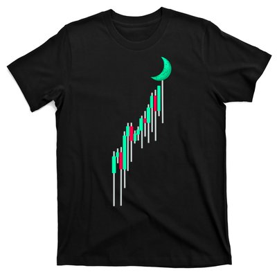 Crypto To The Moon Trading Hodl Stock Chart T-Shirt