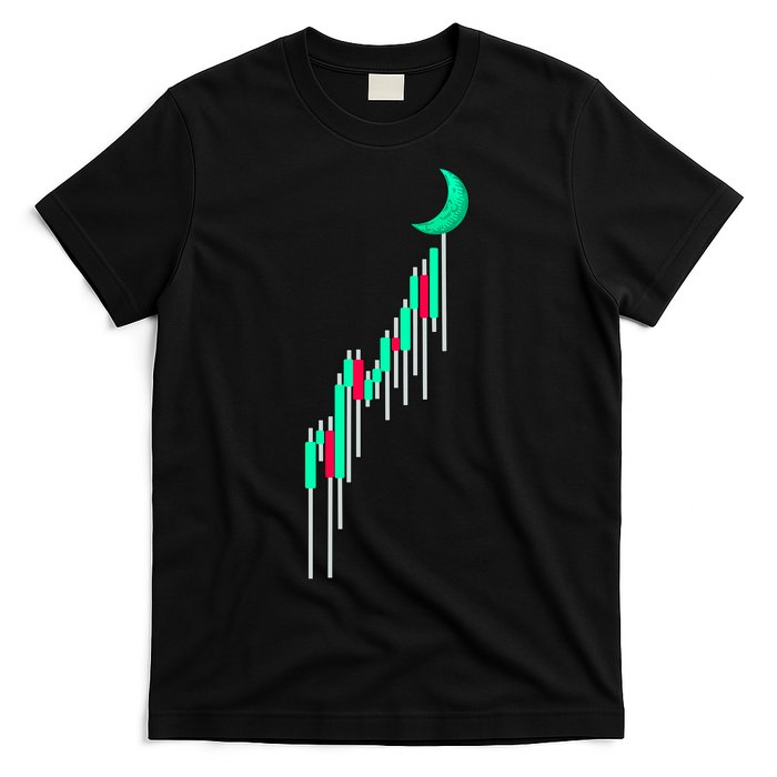 Crypto To The Moon Trading Hodl Stock Chart T-Shirt